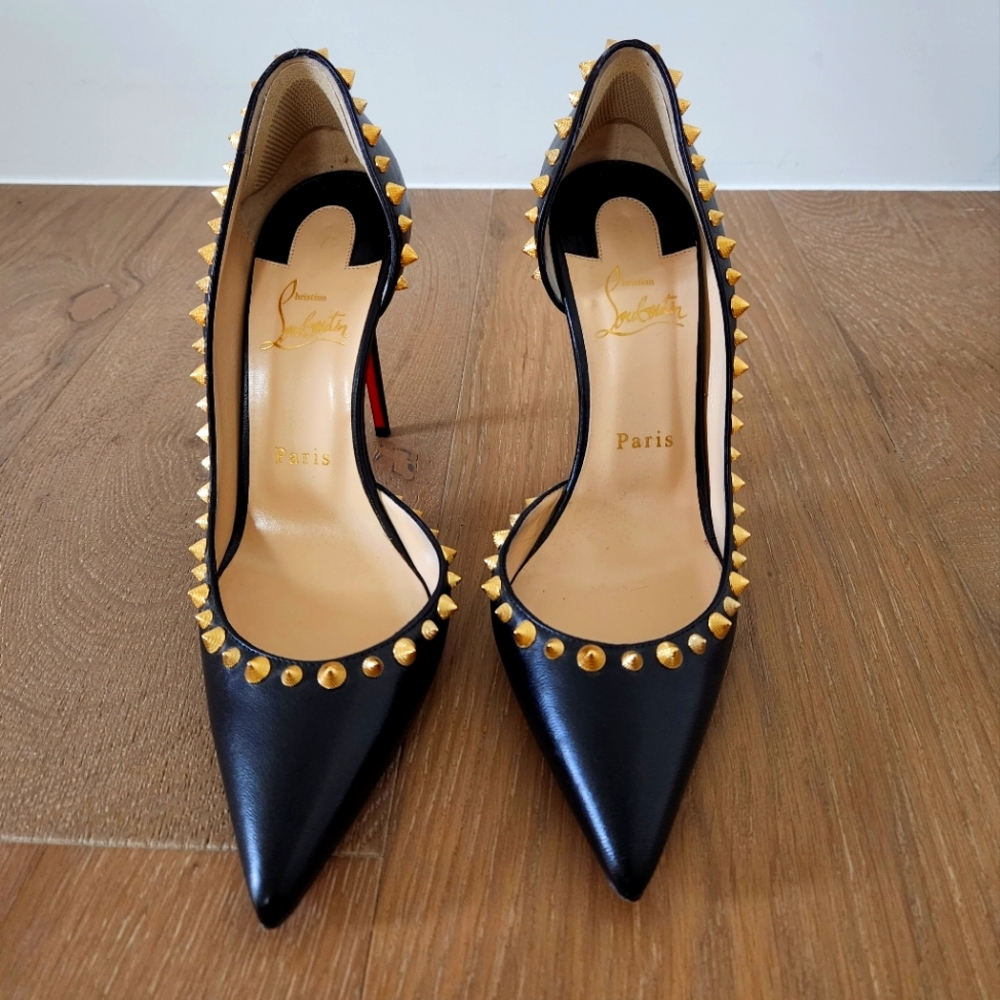 Christian Louboutin D'Orsay Spiked Stiletto Pumps